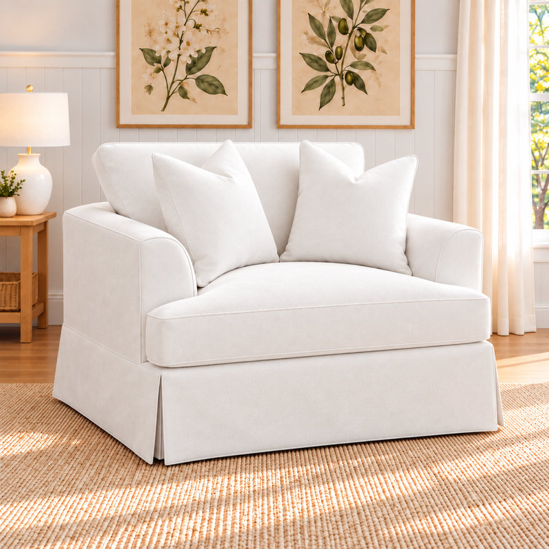 Fauteuil Lucia, Tissu performance bouclé Davis Pearl