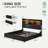 King Bed With 6 Storage Drawers, Platform Bed With Bookcase Headboard&led Light, Black-187703542-187703497