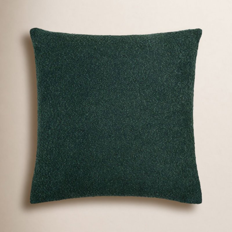 Coussin décoratif Amalfi Boucle, Housse de coussin seulement - sans coussin, 20 po x 20 po, Vert