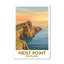 Neist Point, Scotland - Travel Poster of Rugged Cliffs and Lighthouse, Romantic Highland Sunset. Giclee Print on Wrapped Canvas. Wall Art, Home Decor - Natural Landmarks, Scotland 1 Piece Wrapped Canvas Wall Art-1734543640