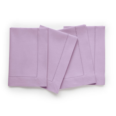 Cotton Linen Hemstitch Dinner Napkins
