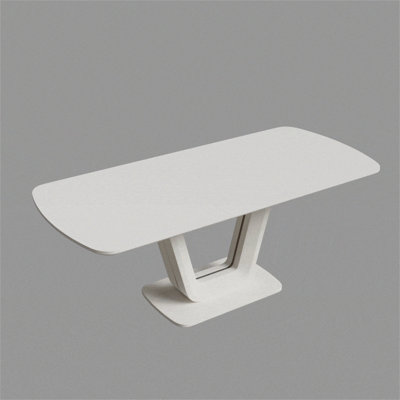 62.99-78.74" Grey White Dining Table (Not Including Chair)