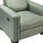 Westdale 36.02'' W Genuine Leather Power Standard Recliner with Solid Wood Legs-1727885640