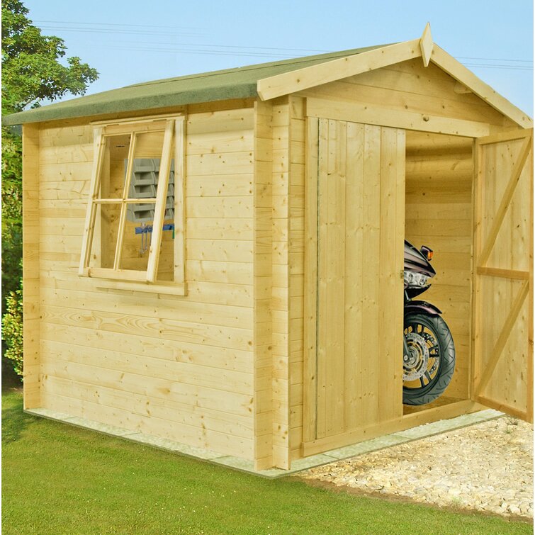 Rossano 9 Ft. W x 9 Ft. D Tongue and Groove Apex Wooden Shed