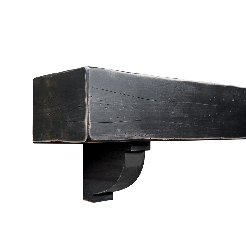 Breckenridge Fireplace Mantel, Satin Black, 60"