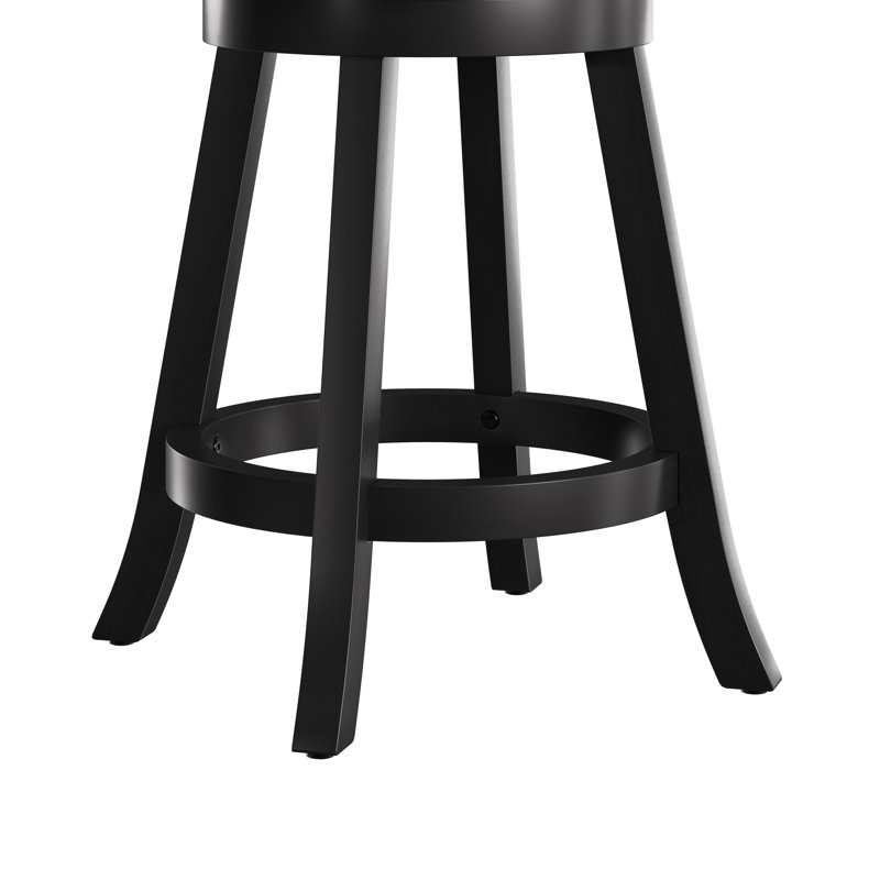 Tabouret de bar et de comptoir pivotant Henock, Noir, Tabouret de comptoir (siège d'une hauteur de 24,5
