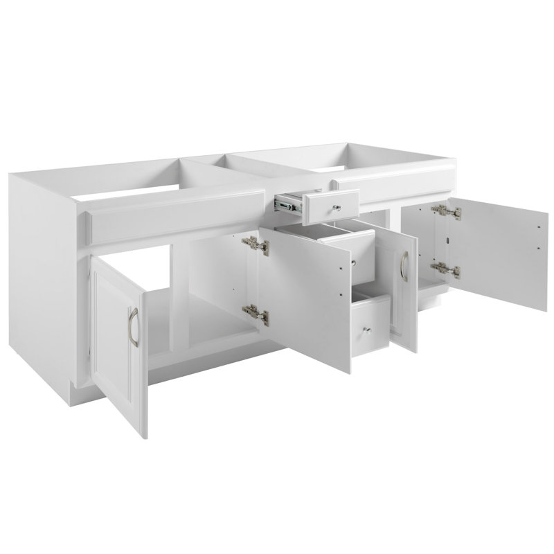 Meuble-lavabo de salle de bain Concord de 72 po seulement - entièrement assemblé, blanc