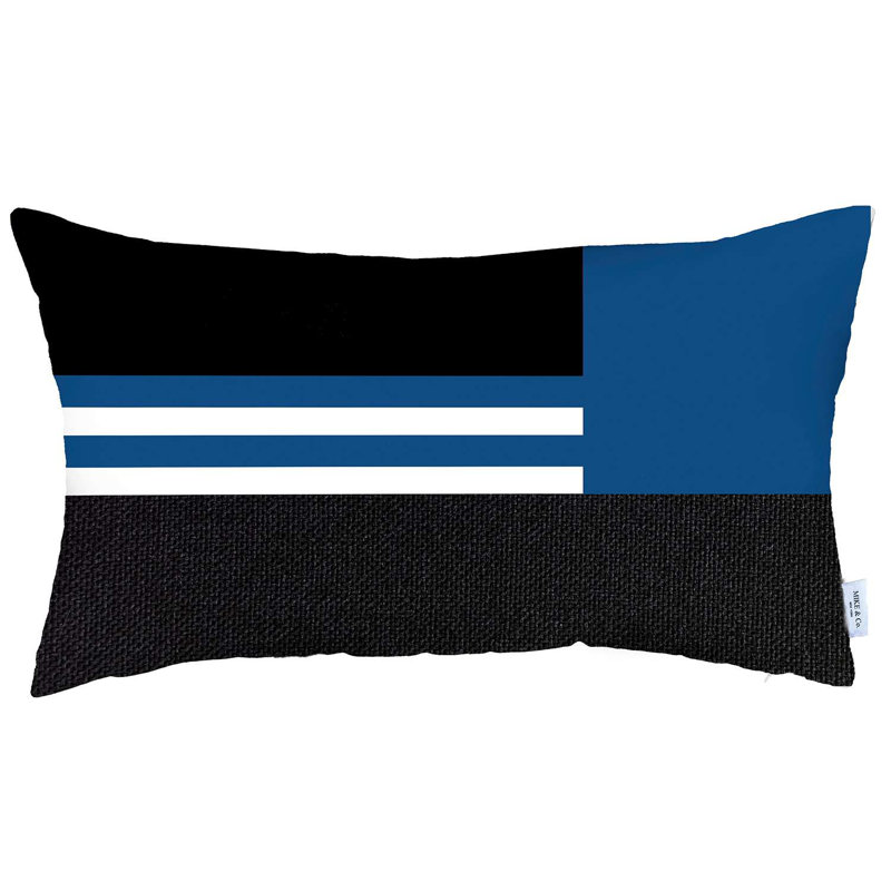 Throw Pillow, Yellow/Black, Polyester