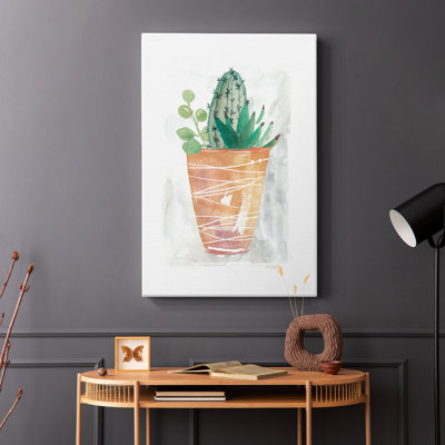 Boho cactus - galerie enveloppée Cavas