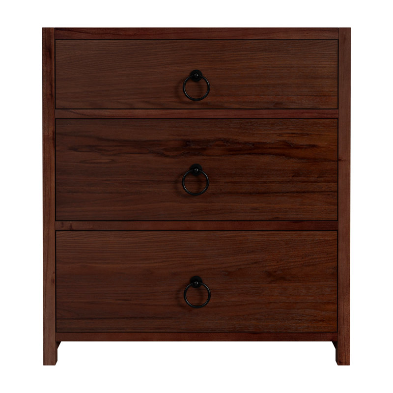 Lark 3 Drawer Nightstand, Brown