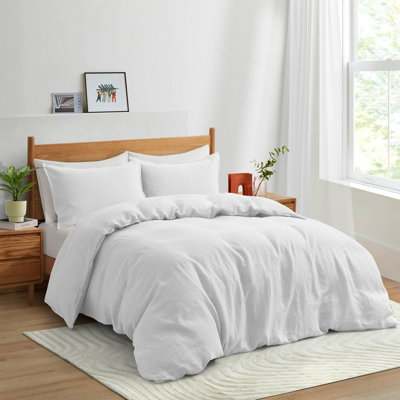 Boseman 100% Linen Duvet Reversible Duvet Cover Set