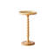 Boho Circle Side Table Coffee Table with Solid Wood Leg for Living Room
