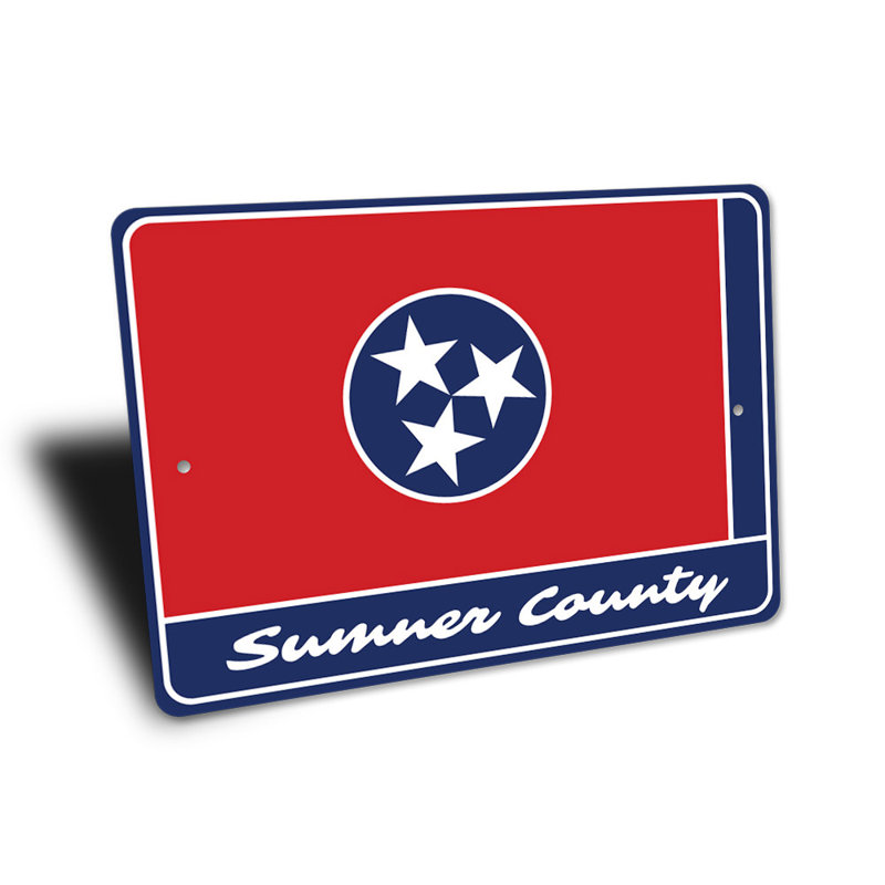 Panneau en aluminium Sumner County Tennessee, H 12 po x l 18 po x P 0,06 po