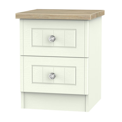 Fully Assembled Zenfield 2 Drawer Bedside Table