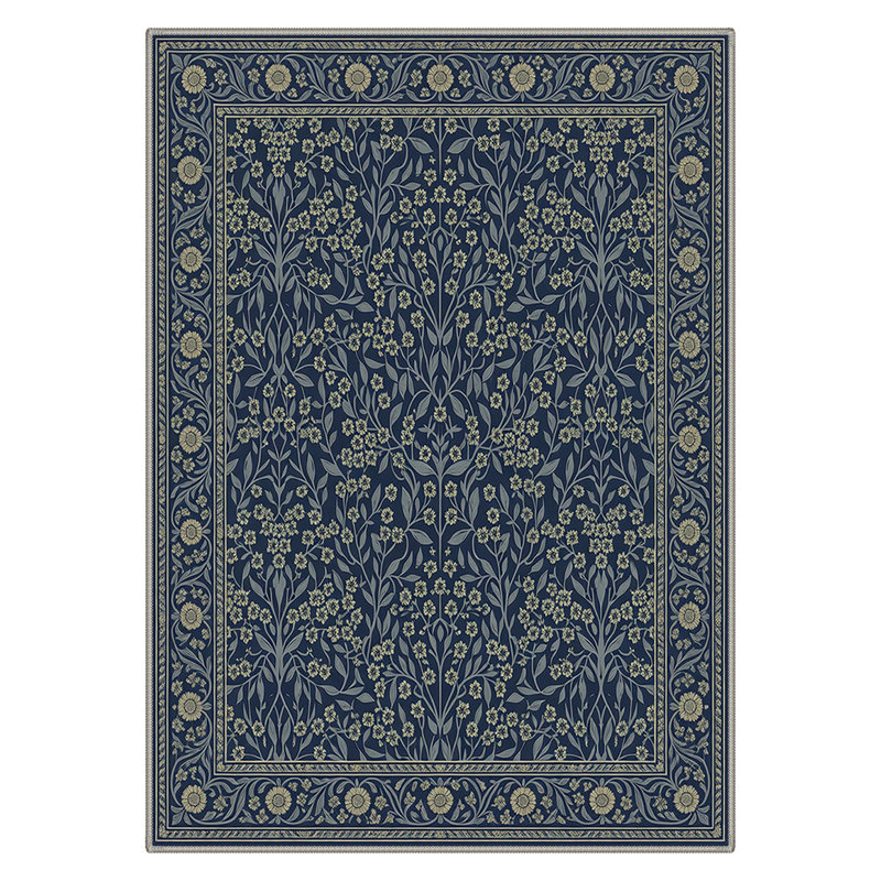 Tapis bleu / vert Allendale Aria, Rectangulaire 8 pi x 10 pi