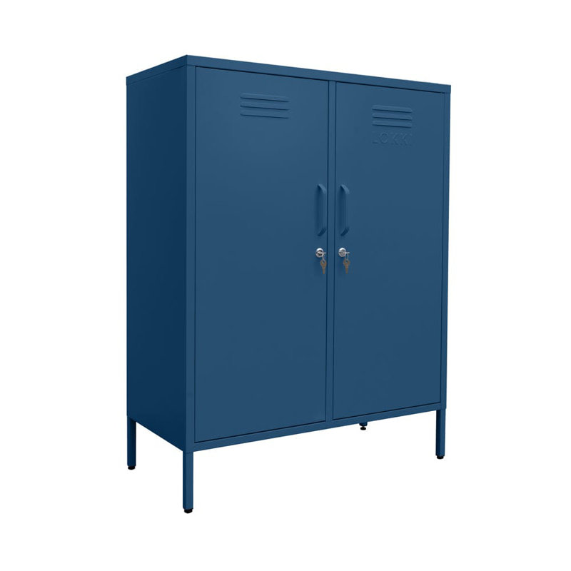 Tamanna Steel 2 - Door Rectangle Accent Cabinet, Navy