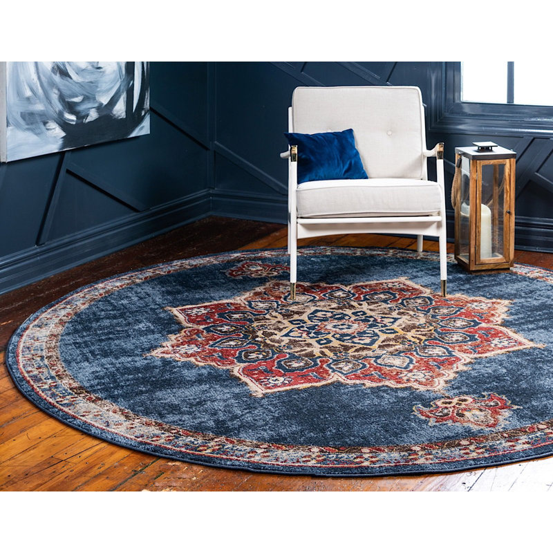 Ulla Oriental Indoor Rug, Round 8'