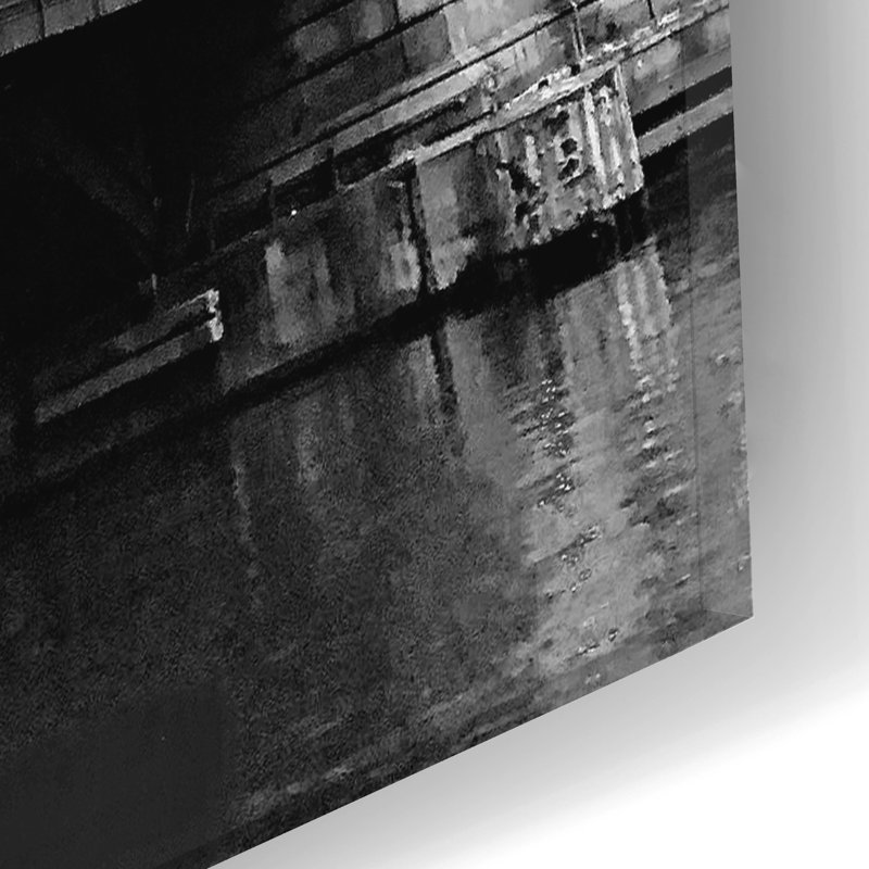  «The Old Chicago» par Dante Plata, art mural en verre acrylique, 16 po x 24 po, H 24 po x l 16 po