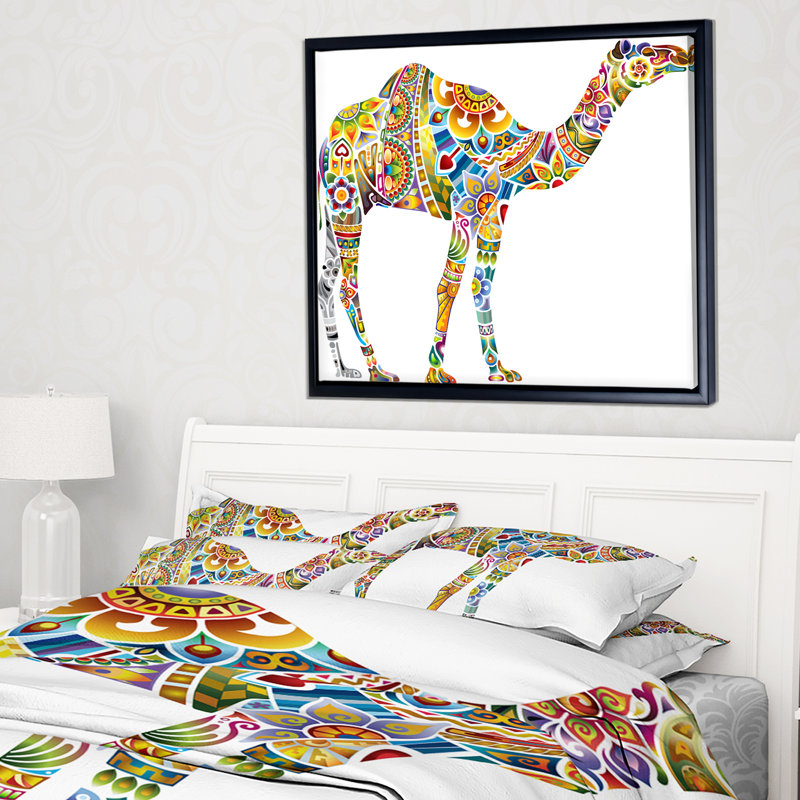 « joyeuse floral mixte », impression sur toile, H 12 po x l 20 po x P 1 po, Cadre noir