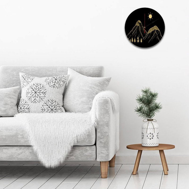 Horloge murale 12 po x 12 po multicolore