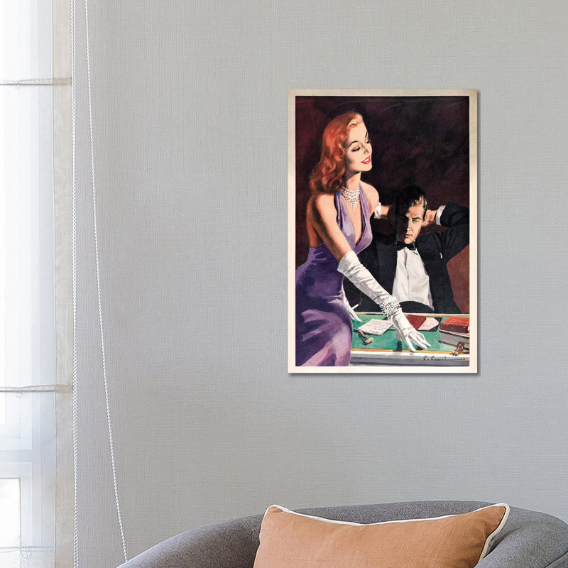 1954 Woman Magazine Plate - Print on Canvas, 45.72cm H x 30.48cm W x 1.91cm D, Wrapped Canvas