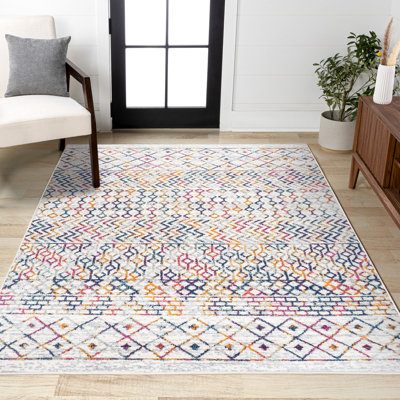 Briana Moroccan Vintage Geometric Multi/Cream Rug