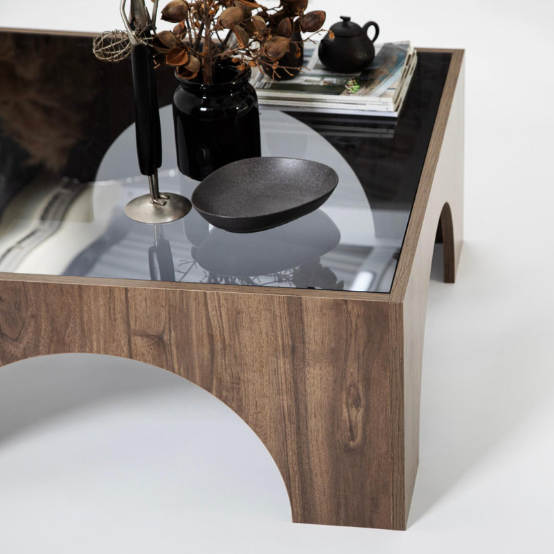 Glorias Coffee Table, Dark Grey, Walnut
