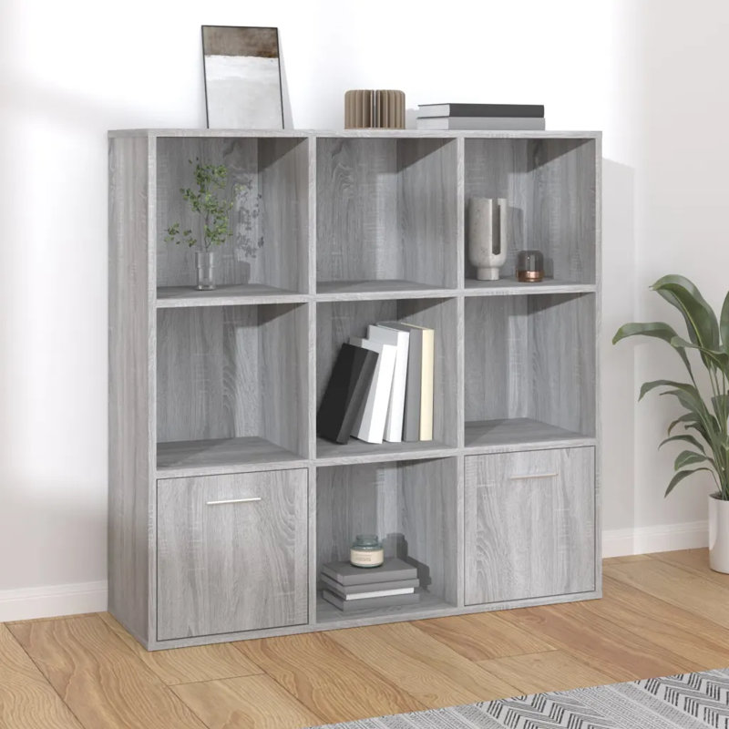 Arundhati Cube Bookcase, 98cm H x 98cm W x 30cm D, Artisan Oak