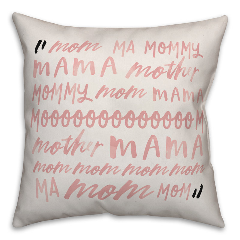  Coussin Mom, 18 po x 18 po, Pas de bourre