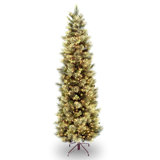 Carolina Slim 9' Green Pine Artificial Christmas Tree with 800 Clear Lights with Stand