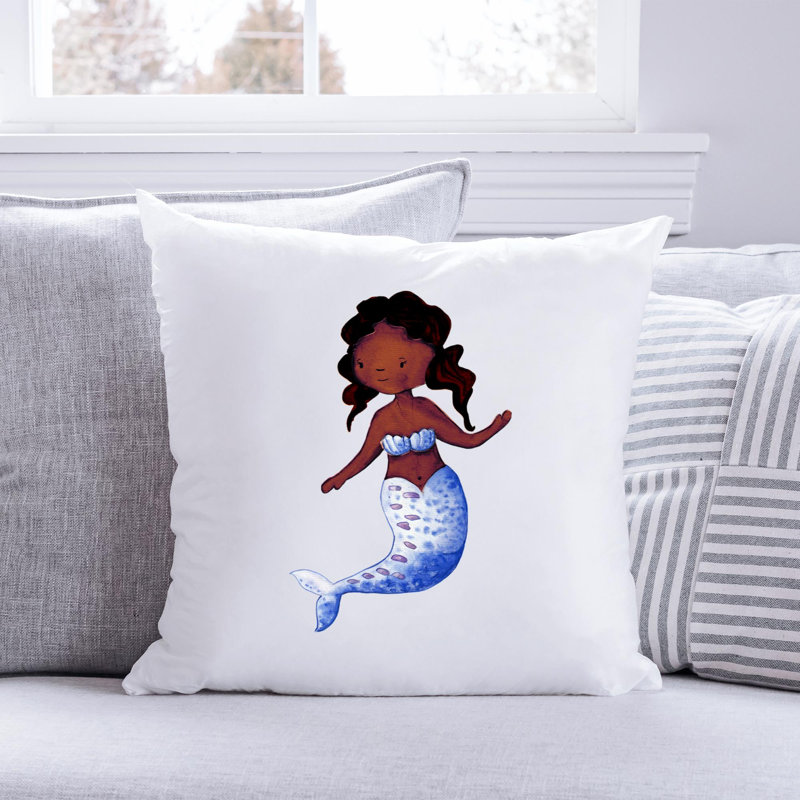 Nautical Sea Life_350 - Coussin décoratif en polyester, H 16 po x l 16 po