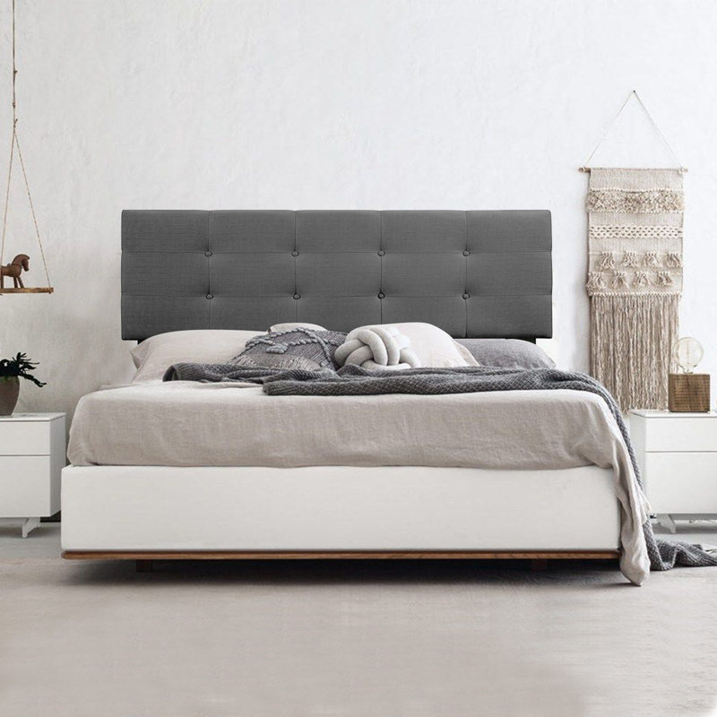 Annifer Upholstered Headboard, Dark Gray, King