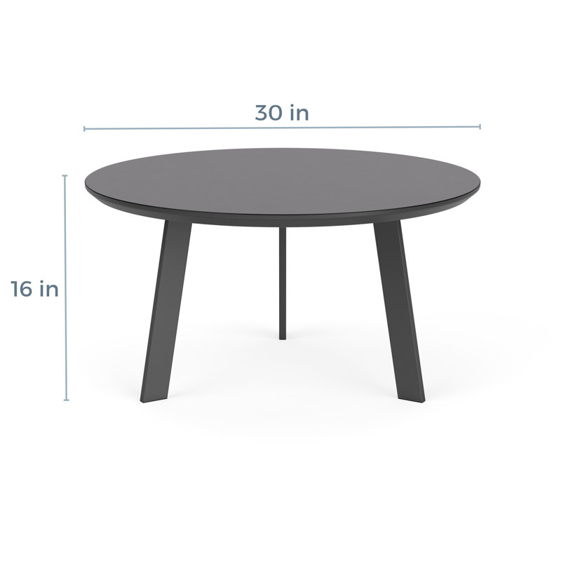 Table de bout Waterfall, Gris Folkstone, Argent
