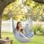 Chaise hamac, fauteuil suspendu en macramé, gris-2006148656