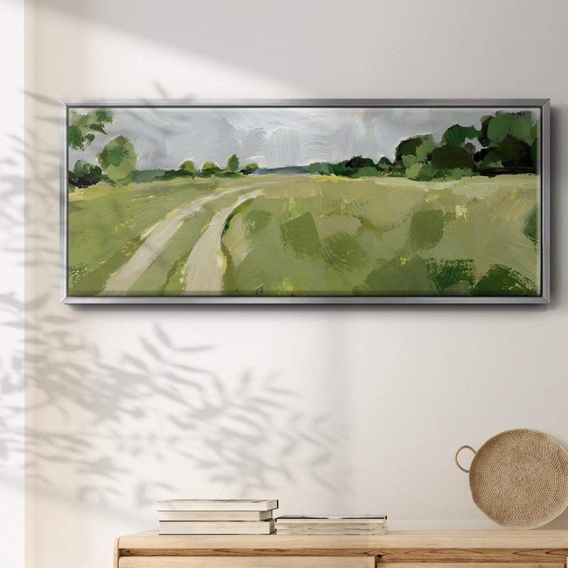 " Meadow Trail I ", 24" H x 60" W x 1.5" D, Silver