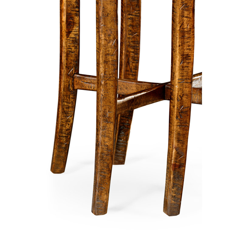 Casually Country Solid Wood Nesting Cocktail Table, Walnut Country Farmhouse