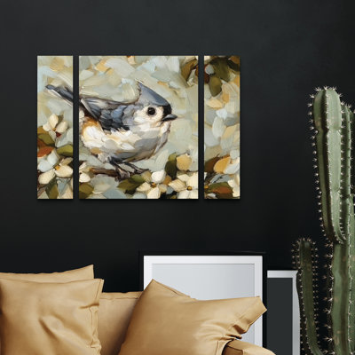 Ensemble de 3 panneaux d'art mural - "Springtime Curiosity" par Andrea Lavery, pour une décoration de salon, de chambre à coucher ou de bureau 