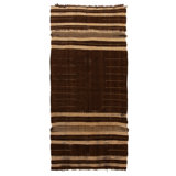 Brown Wool Kilim Rug - 4'11" x 9'08"