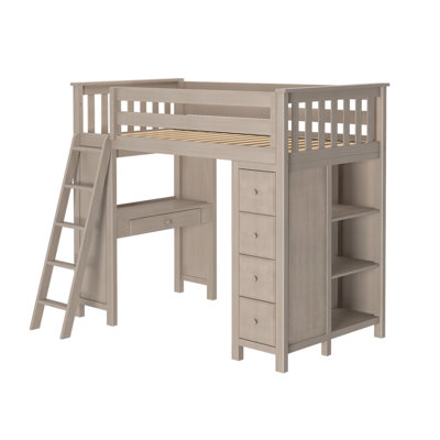Gannon Kids Twin Loft Bed with Drawers