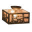 Deer At Lake 2 - Light Outdoor Semi Flush Mount