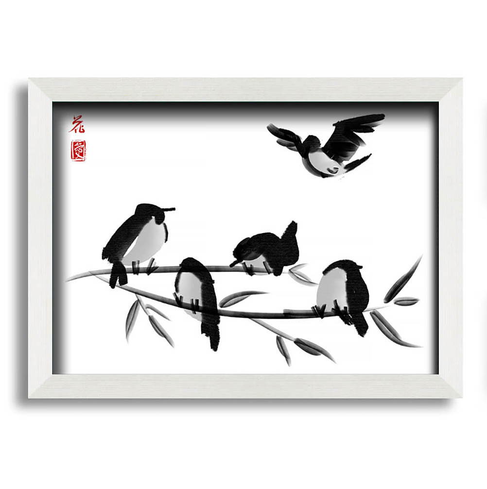 Gerahmtes Leinwandbild Chinese Birds