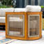 -Piece Outdoor Solid Wood & Rope Sofa Set with Coffee Table for 7