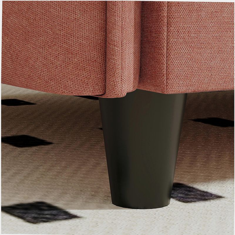 Canapé 2 places en tissu Dillon, Red Fabric