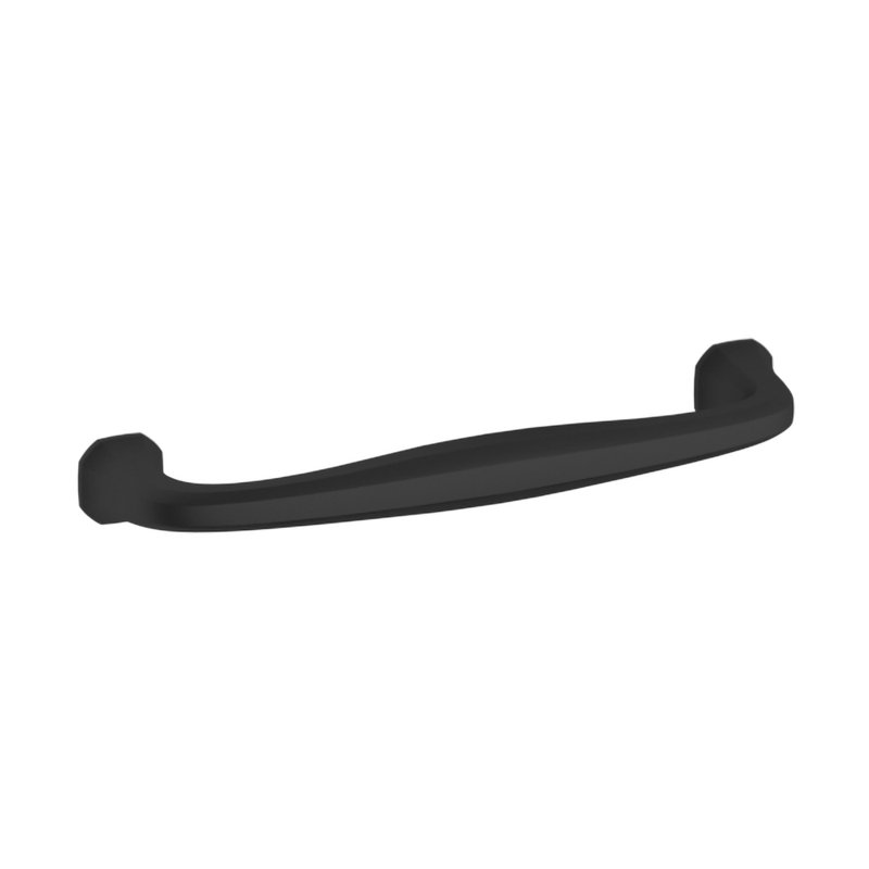 Satin Black Brass Traditional Cup Pull with Mounting Hardware