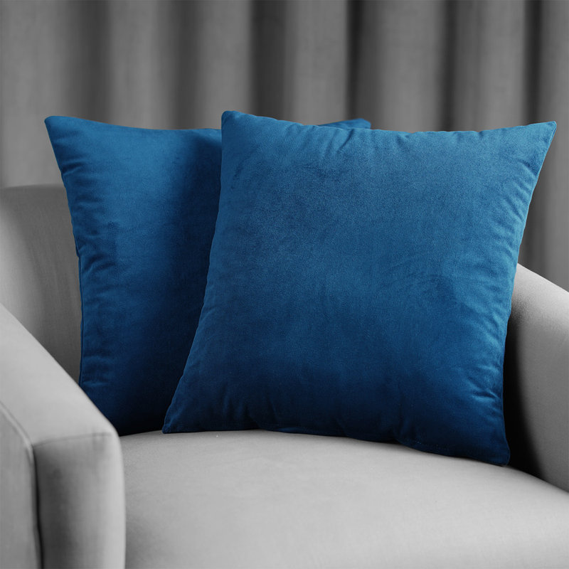 Signature Velvet Throw Pillow Covers - Decorative Pillow Covers, Union Blue