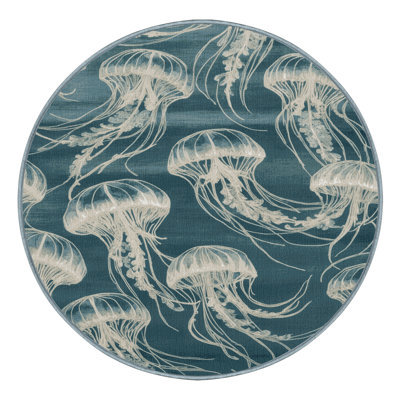 Tapis bleu lavable à la machine