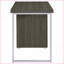Bureau moderne réversible à 3 tiroirs avec classeur gris patiné | Bois d'ingénierie | Pieds en métal