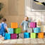 Multicolore, blocs de mousse préscolaire, 12 pièces, multicolore, 7,75 po x 7,75 po x 7,75 po, 12-36 mois, empilable
