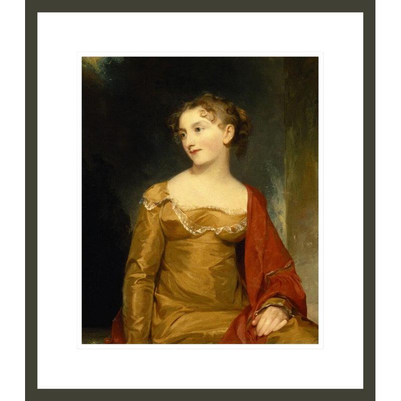 Portrait de Maria Livingston (Mme John C. Tillotson) par Thomas Sully, impression giclée encadrée, H 20,32 po x l 17,75 po