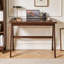 Bureau d'ordinateur 100% bois d'hévéa massif, bureau d'écriture rétro avec tiroir, pieds robustes en A, 39,37 po x 21,65 po, 0,7 po